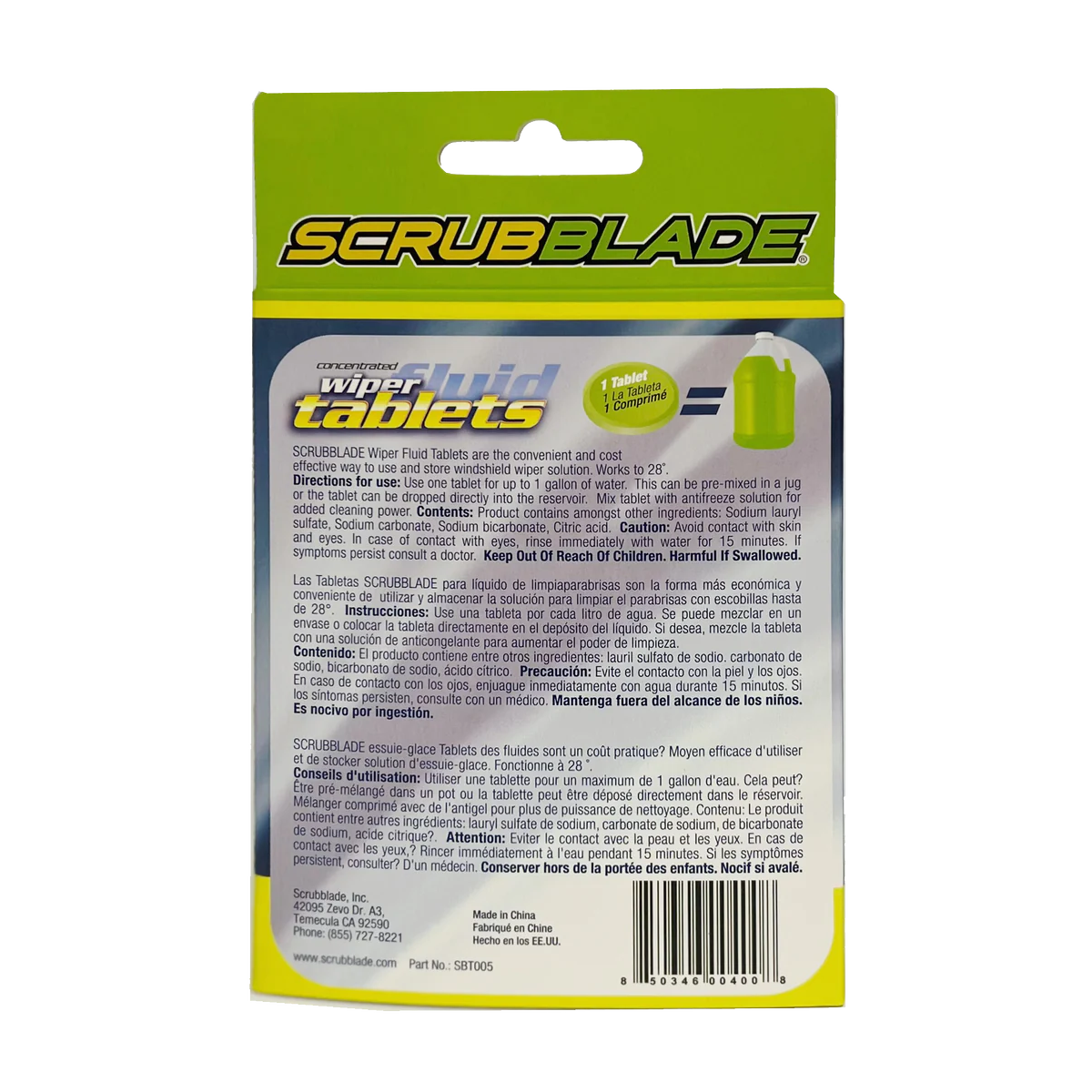 Scrubblade Sbt5 Wiper Fluid Tablets 5-Pack